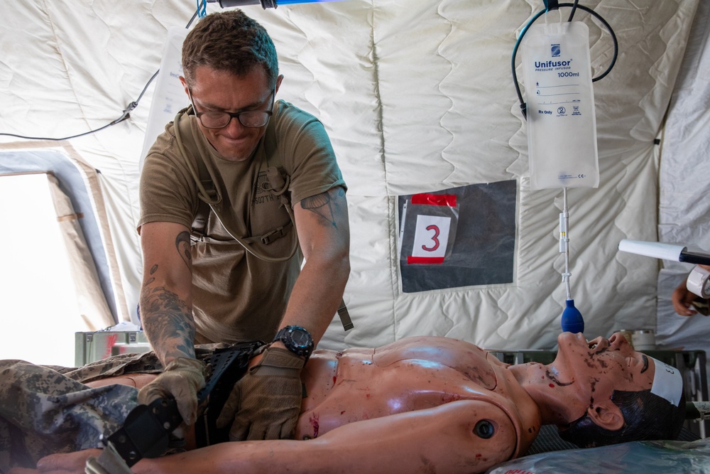 Various medical units hone emergency medicine skills in simulated scenarios