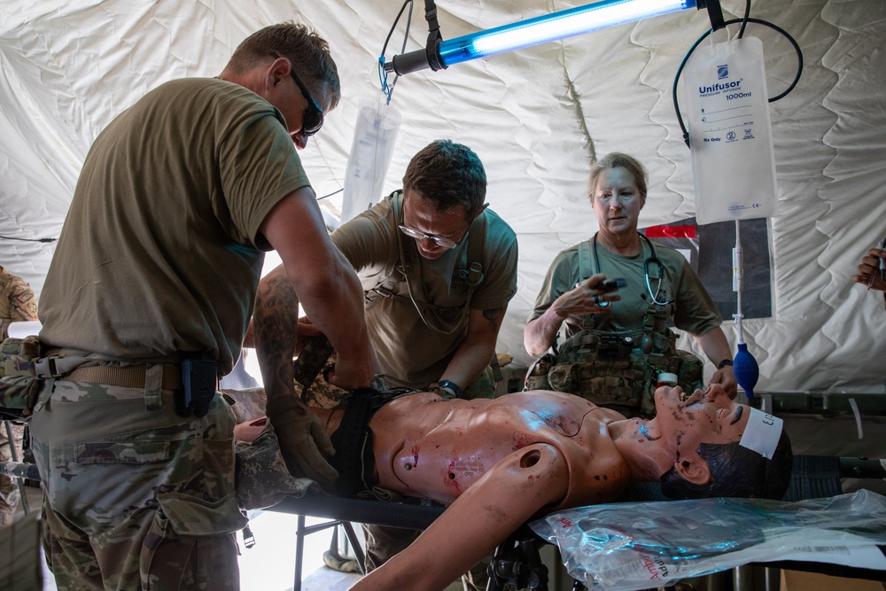 Various medical units hone emergency medicine skills in simulated scenarios