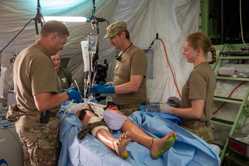 Various medical units hone emergency medicine skills in simulated scenarios