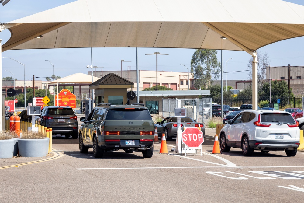 MCAS Miramar PMO conducts credential checks using an IDEMIA biometric system