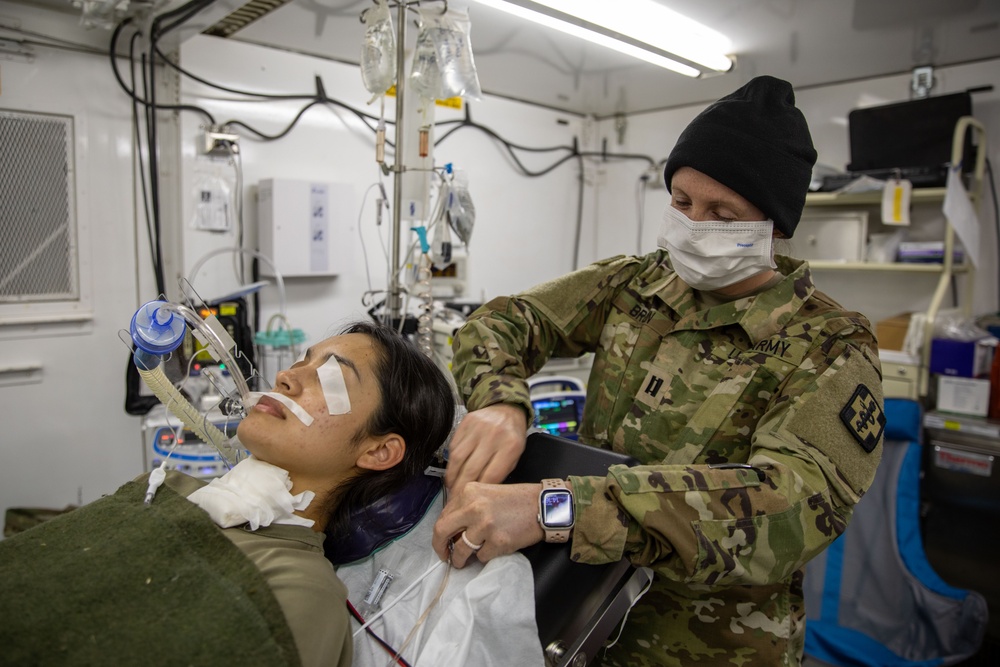 801st Field Hospital responds to notional mass casualty scenario