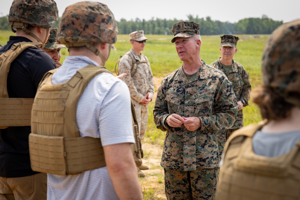 The Commandant, Gen. Eric Smith attends Marine Day at Quantico