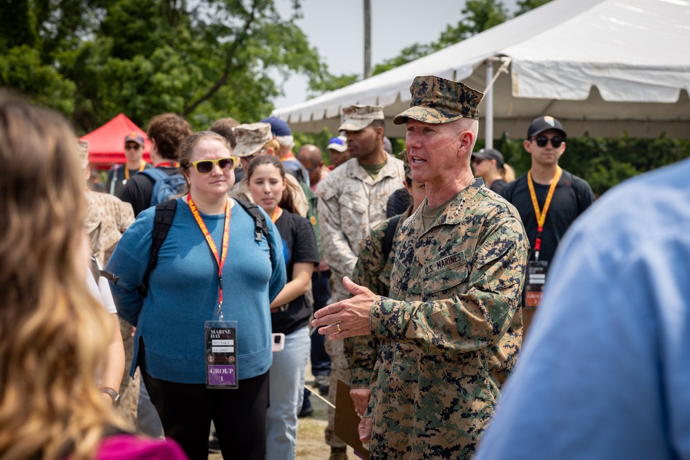 The Commandant, Gen. Eric Smith attends Marine Day at Quantico