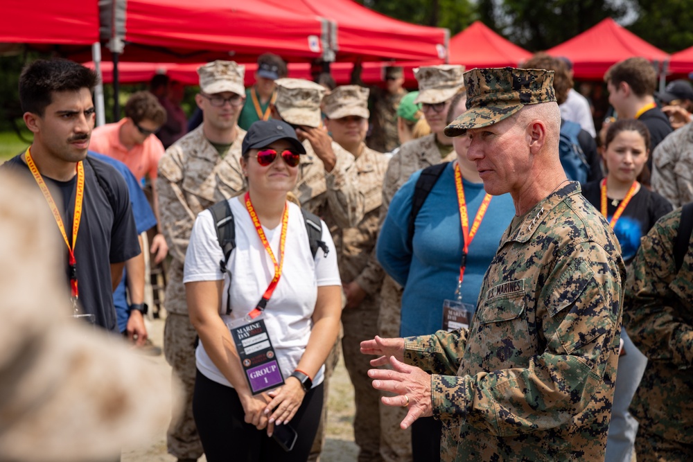The Commandant, Gen. Eric Smith attends Marine Day at Quantico