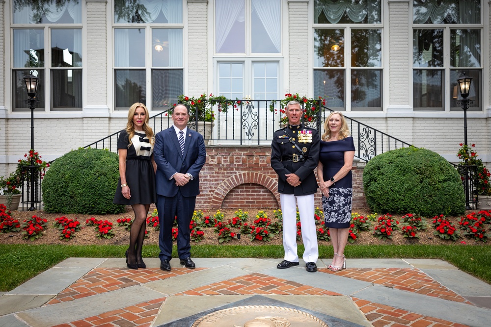 The Commandant, Gen. Eric Smith hosts Secretary of the Navy, Hon. John Phelan for an Evening Parade at MBW