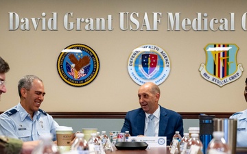 Top military health official visits Travis AFB to recognize team, capabilities