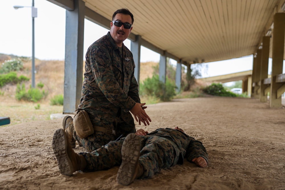 PMO Simulated Patrol Vehicle Shooting Drills and TCCC Training