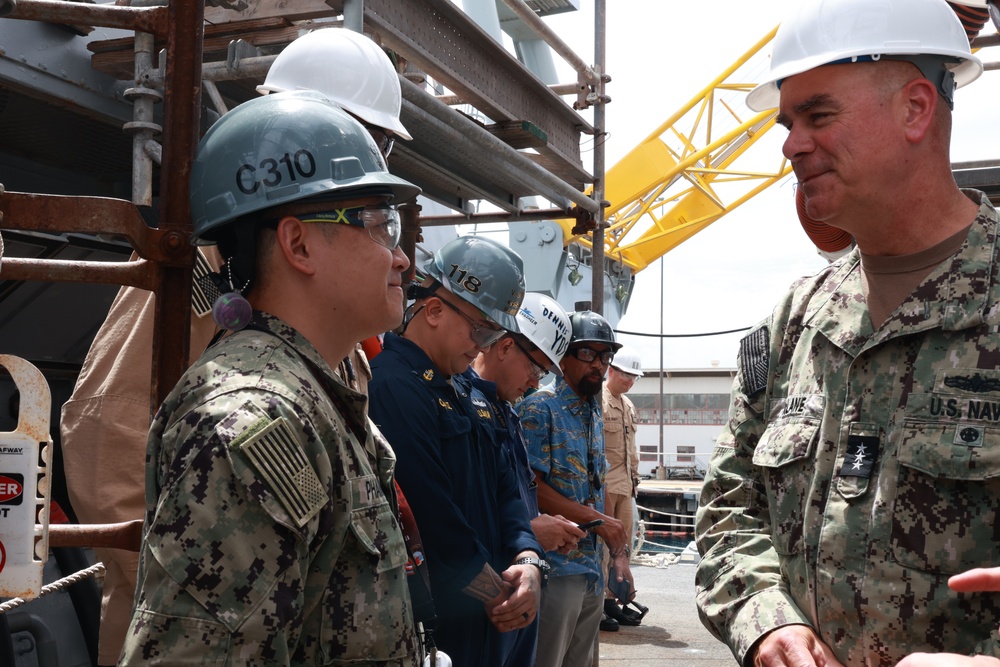 Vice Admiral Brendan McLane Visits USS Daniel Inouye (DDG 118)