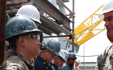 Vice Admiral Brendan McLane Visits USS Daniel Inouye (DDG 118)