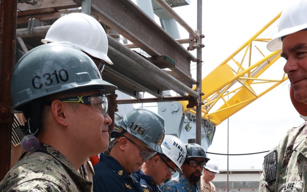 Vice Admiral Brendan McLane Visits USS Daniel Inouye (DDG 118)