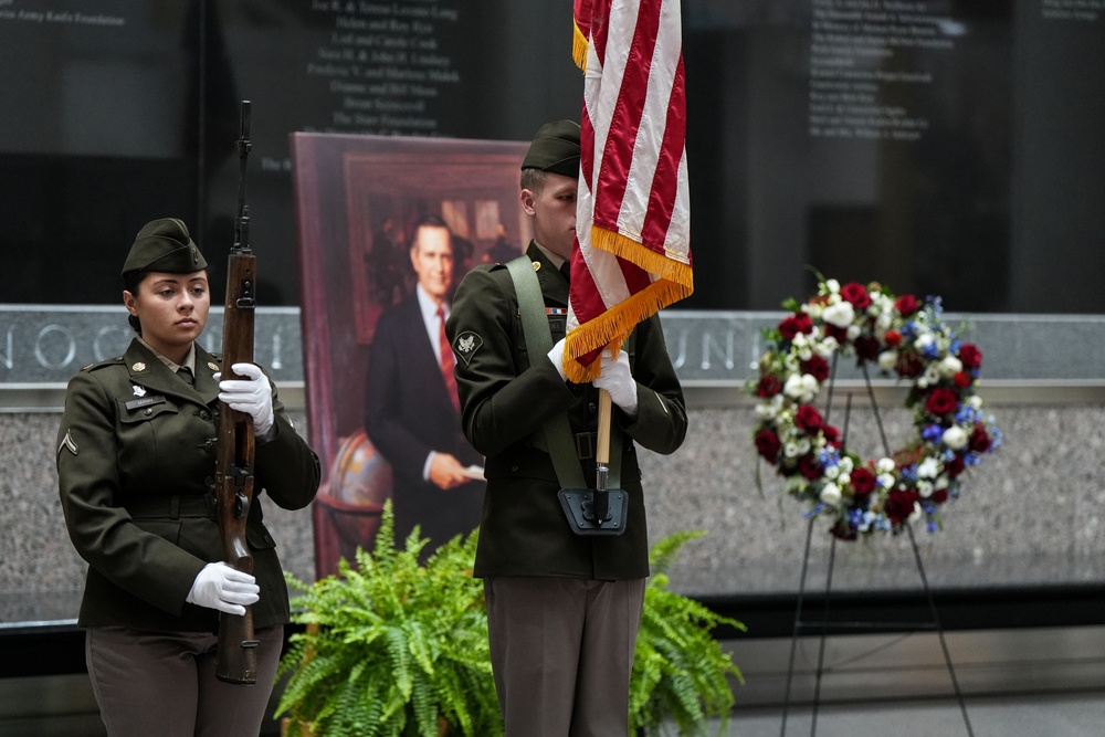 George H.W. Bush's 101st Birthday Wreath Laying Ceremony