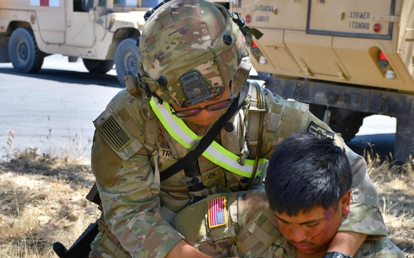 Medics engage in mass casualty exercise at Mojave Falcon 25