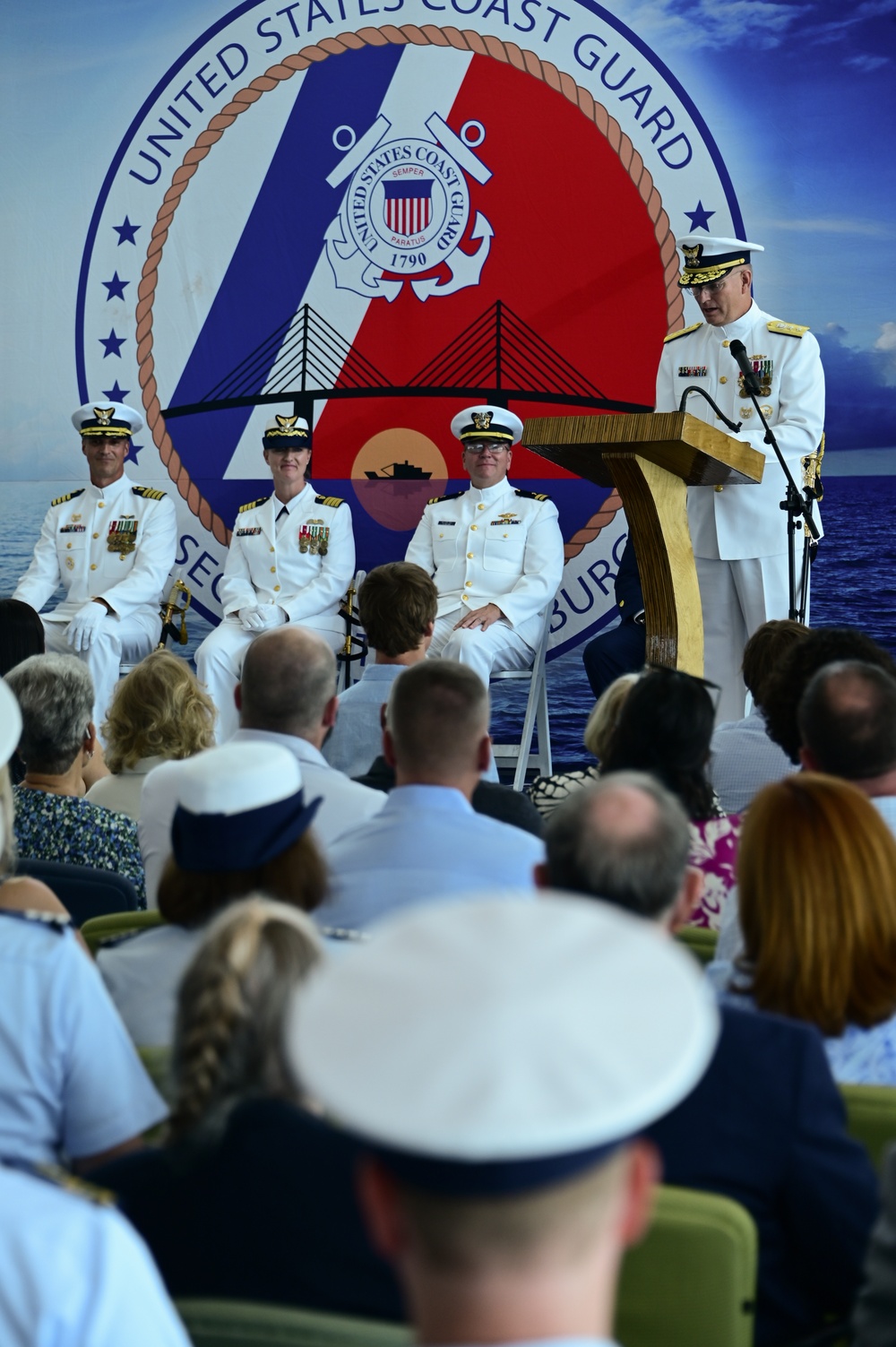 Coast Guard Sector St. Petersburg holds change of command ceremony at Port Tampa Bay