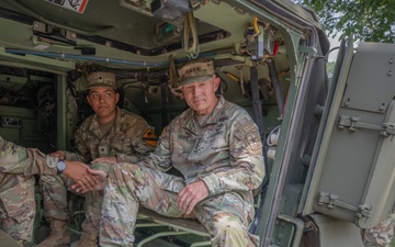 Chief of Staff of the Army visits Soldiers preparing for the 250th Army Birthday Parade