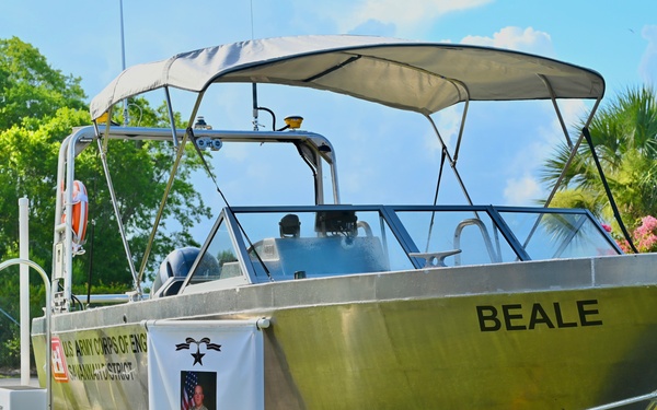 U.S. Army Corps of Engineers dedicates vessel to a Georgia Guardsman