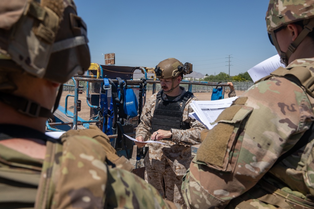 U.S. Marines Conduct Mobile Elevated Work Platform Training for U.S. Soldiers