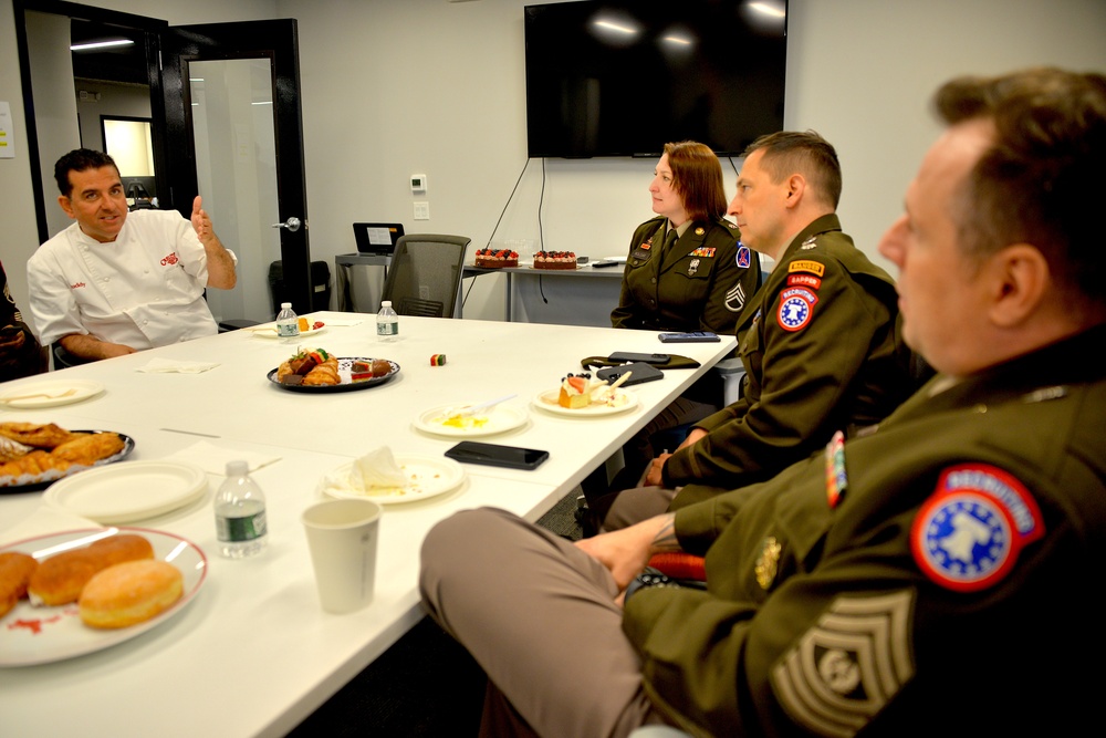 Soldiers and Cake Boss celebrate Army 250th Birthday in factory
