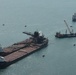 Hay Lake Marine Casualty response vessels including the U.S. Coast Guard Cutter Spar (WLB 206) hold station
