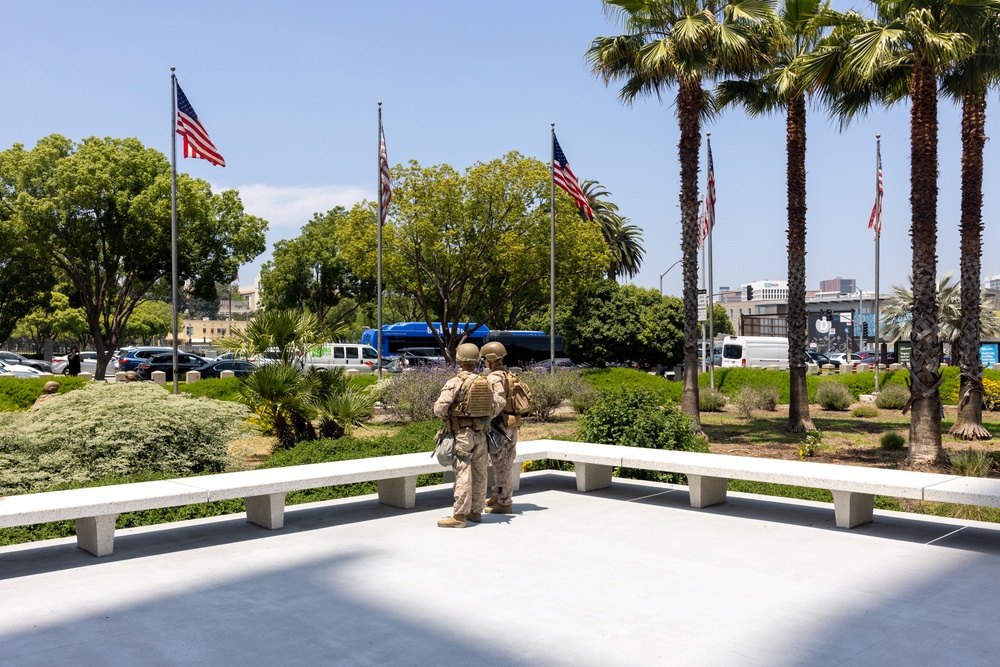 U.S. Marines arrive in greater Los Angeles area to support Task Force 51