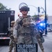 California National Guard Soldiers provide protection for federal law enforcement in federal operation