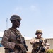 Marines provide protection to the Wilshire federal building