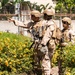 Marines provide protection to the Wilshire federal building