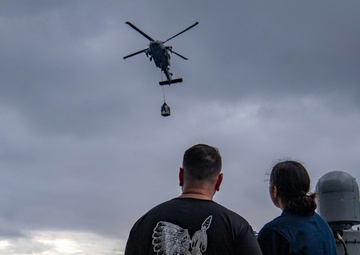 Father and Daughter Reunited Aboard the USS Nimitz