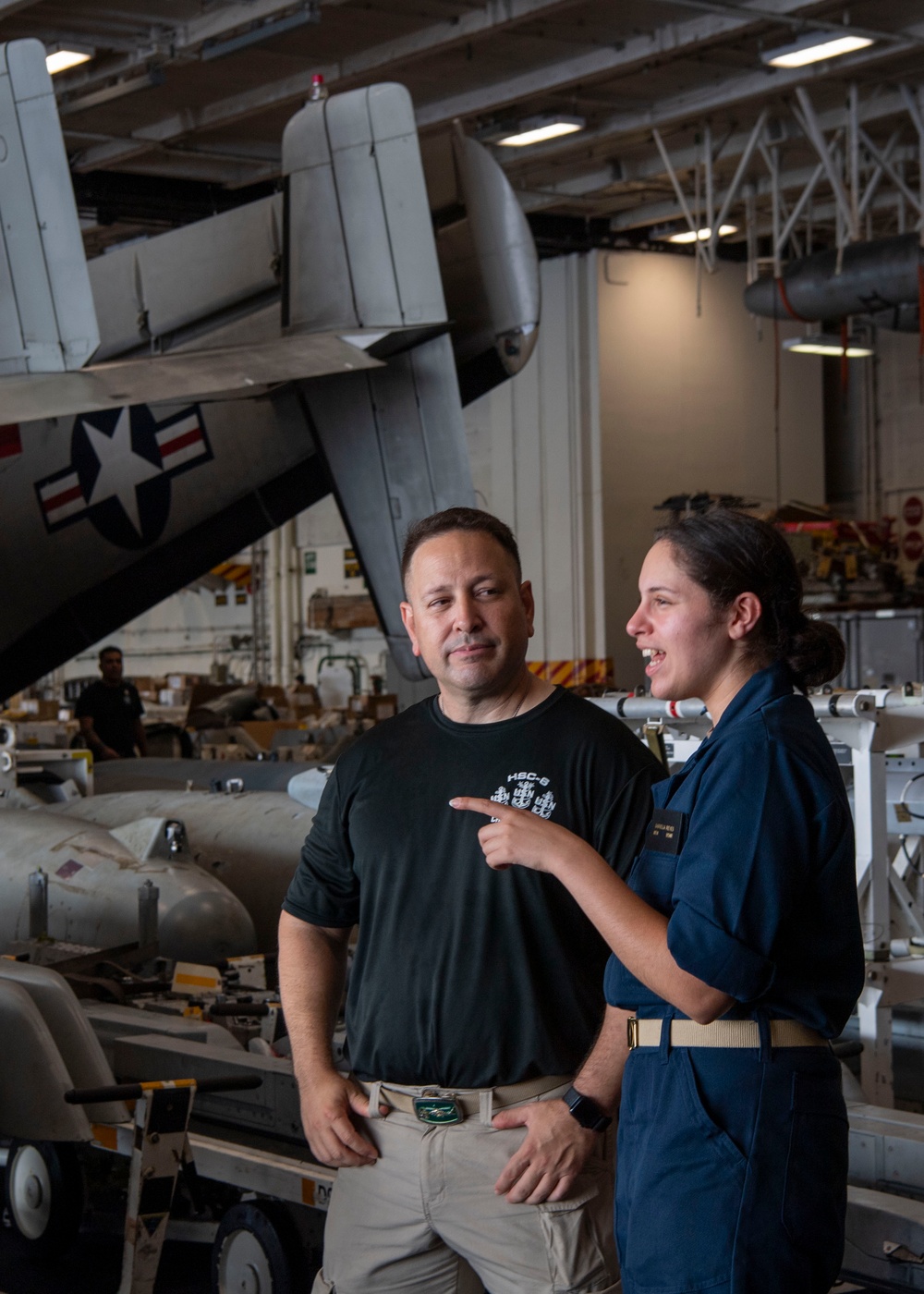 Father and Daughter Reunited Aboard the USS Nimitz