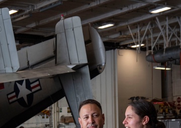 Father and Daughter Reunited Aboard the USS Nimitz