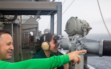 Father and Daughter Reunited Aboard the USS Nimitz