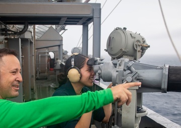 Father and Daughter Reunited Aboard the USS Nimitz