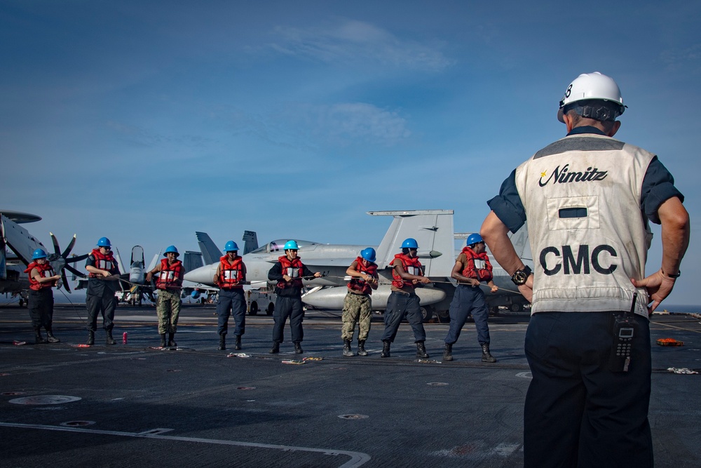 Nimitz Conducts a Replenishment-at-Sea