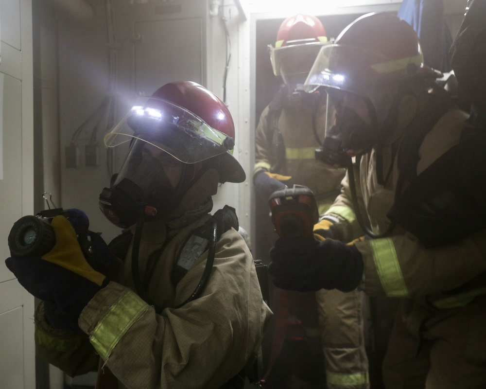 USS Princeton conducts operations in the U.S. Central Command area of responsibility as part of the Carl Vinson Carrier Strike Group
