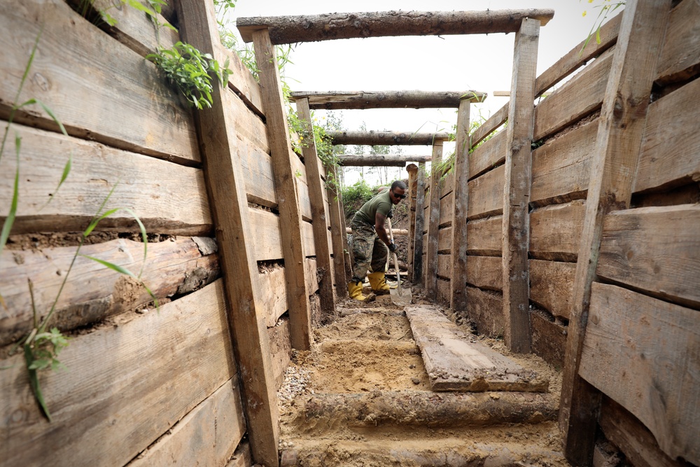 Seabees and Marines Reinforce Trench Systems - BALTOPS 25