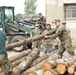 Marines and Latvian Engineers Cut Lumber for Trench Support - BALTOPS 25