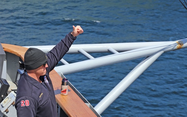 U.S. and NATO Ships Conduct a Replenishment-at-Sea