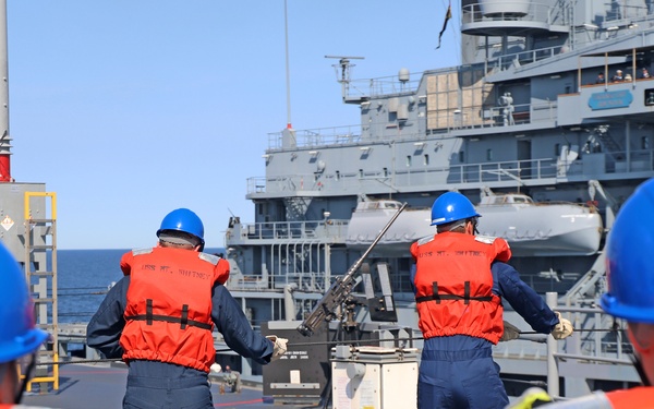 U.S. and NATO Ships Conduct a Replenishment-at-Sea