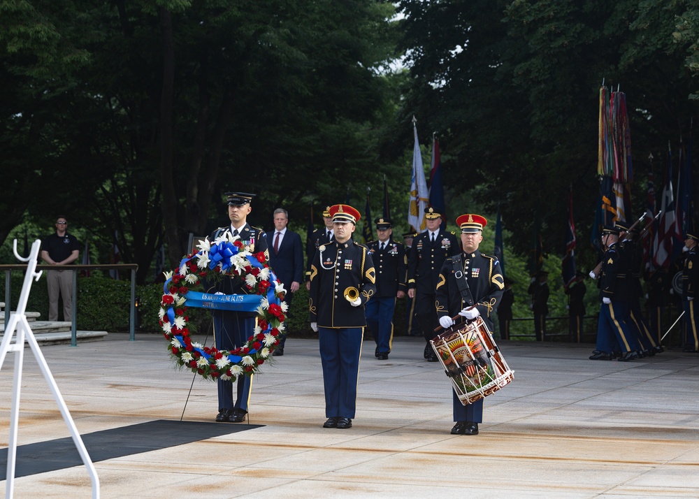 Wreath Laying in honor of Army's 250th Birthday