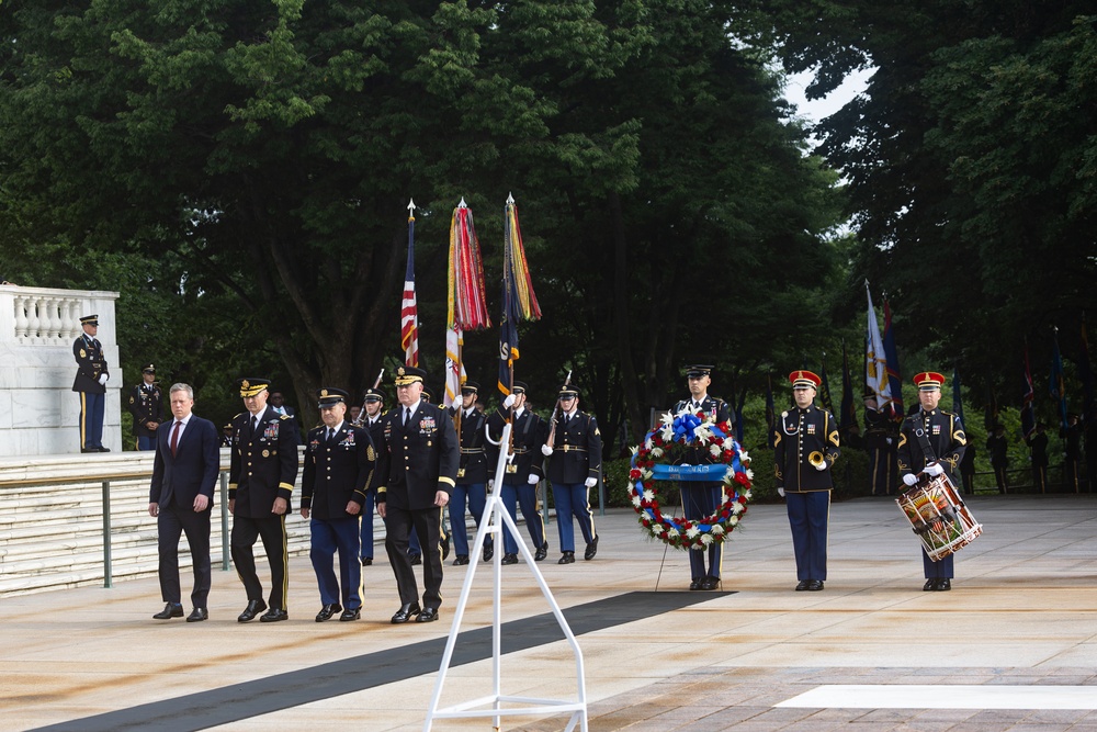 Wreath Laying in honor of Army's 250th Birthday