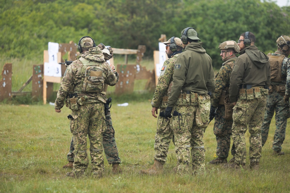 BALTOPS 25 2d LAR joint range with Portuguese service members