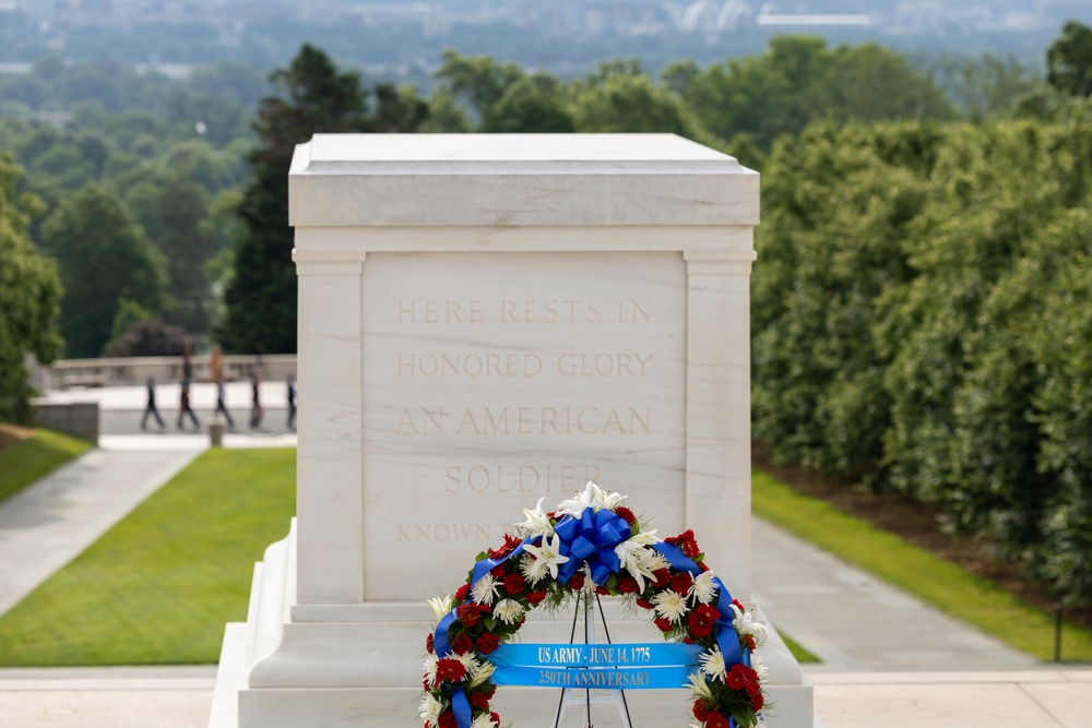 Wreath Laying in honor of Army's 250th Birthday