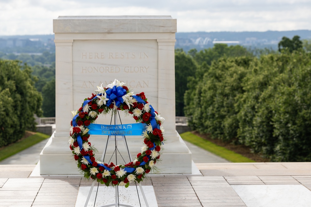 Wreath Laying in honor of Army's 250th Birthday