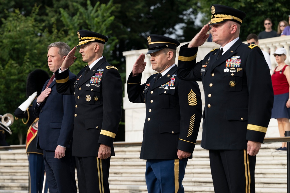 U.S. Army 250th Birthday Wreath-Laying at the Tomb of the Unknown Soldier