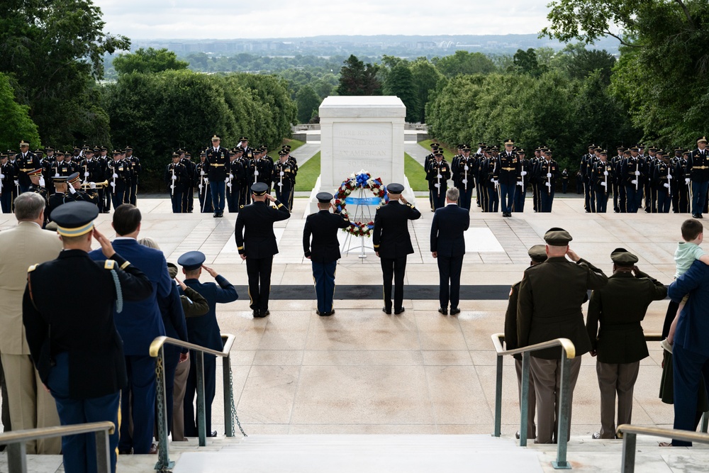 U.S. Army 250th Birthday Wreath-Laying at the Tomb of the Unknown Soldier