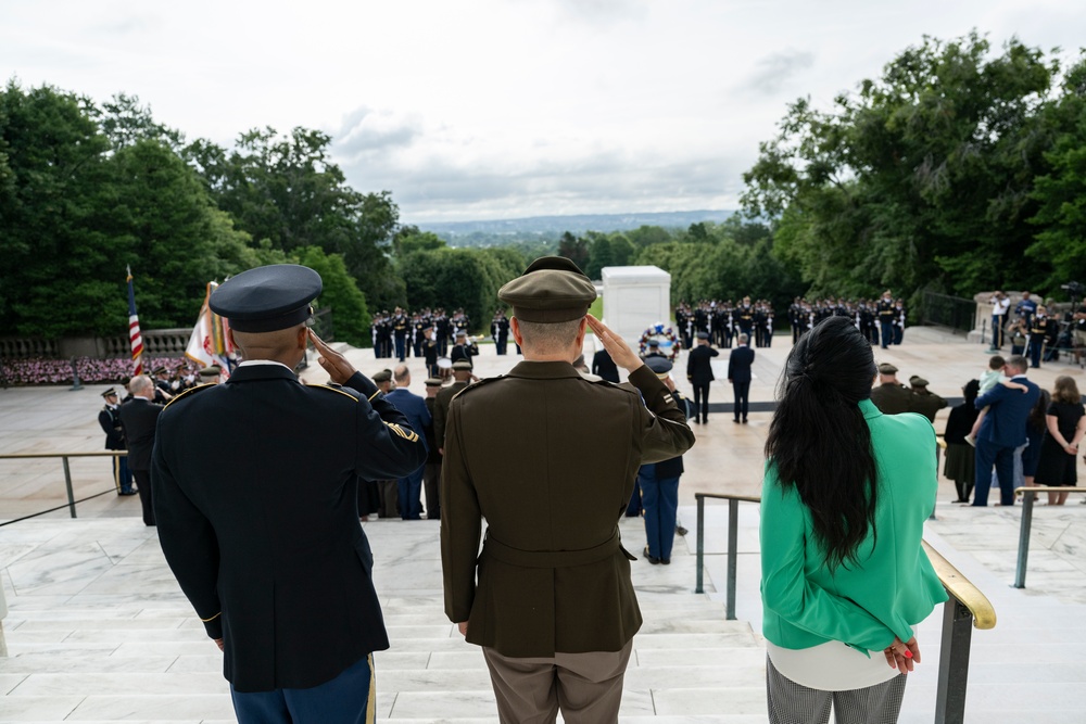 U.S. Army 250th Birthday Wreath-Laying at the Tomb of the Unknown Soldier