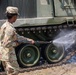 41st FAB washes down MLRS before transportation procedures during Saber Guardian 25