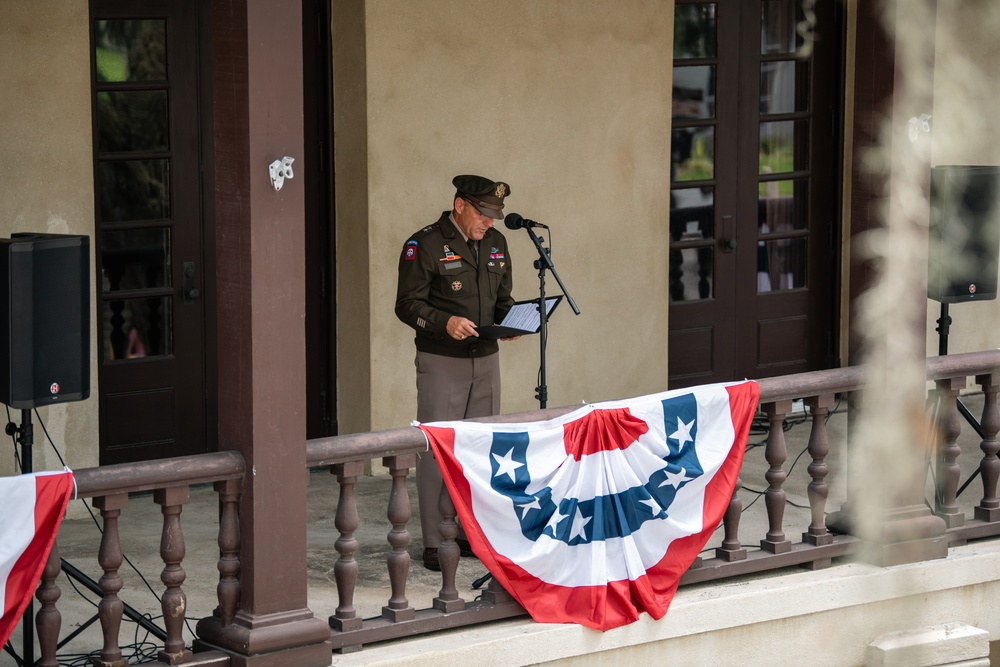 Maj. Gen. Haas gives remarks at 250th Army birthday event