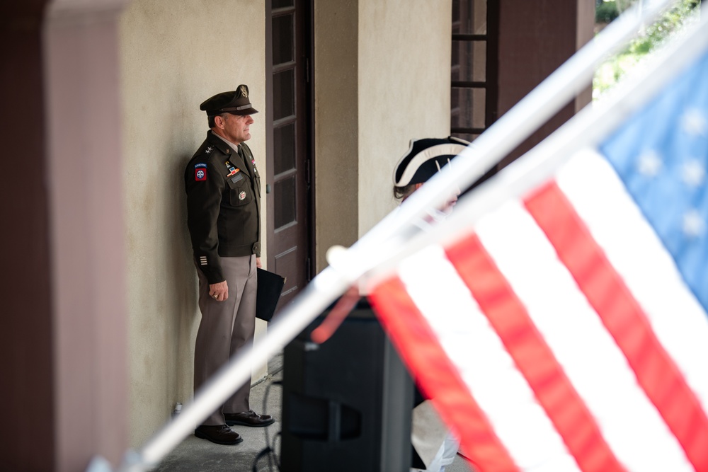 Maj. Gen. Haas gives remarks at 250th Army birthday event