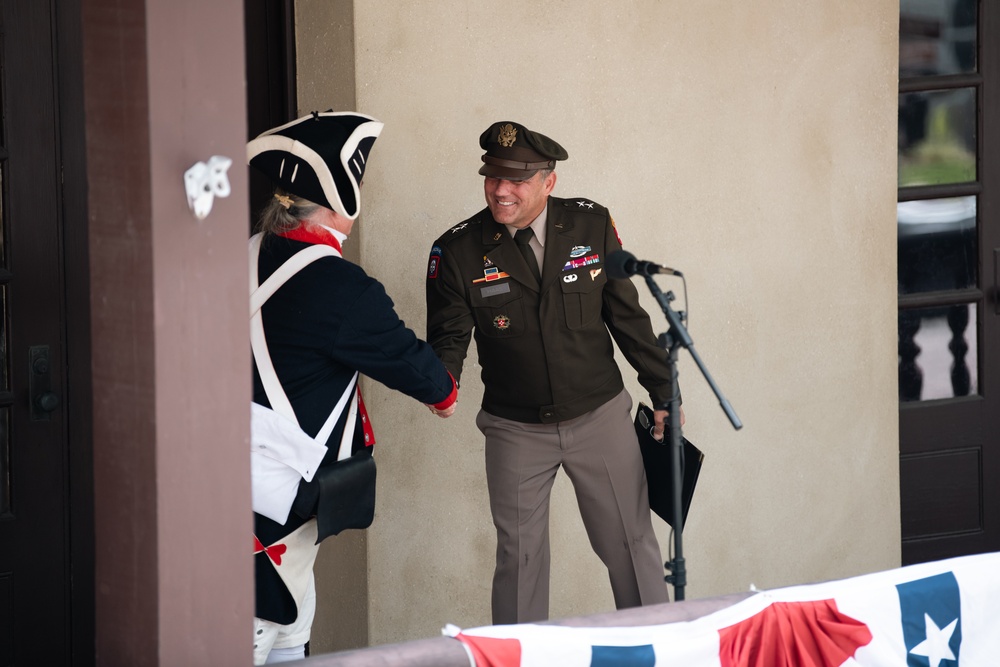 Maj. Gen. Haas gives remarks at 250th Army birthday event