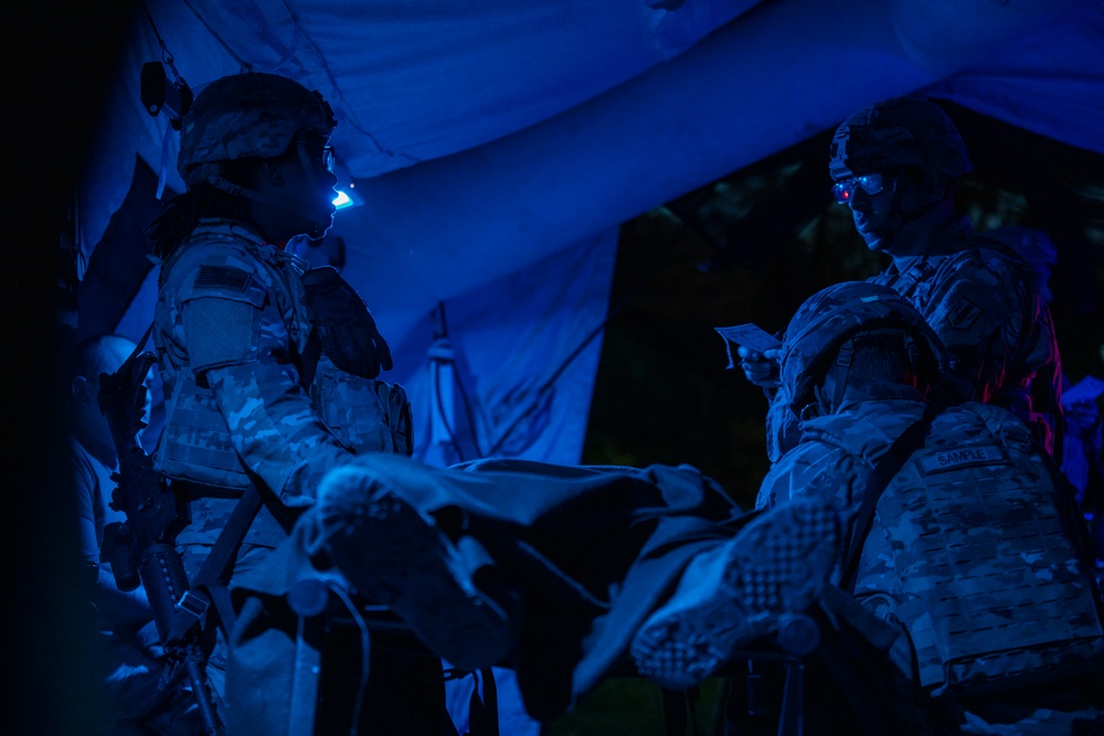 41st FAB medics conduct operations after OPFOR attack during Saber Guardian 25
